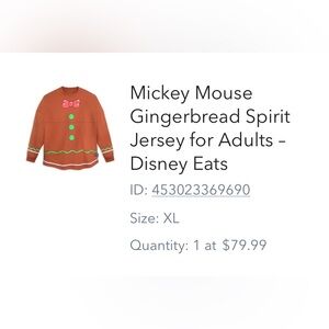 Disney Spirit Jersey in Rich Orange